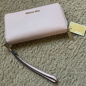 MK WALLET, phone holder, wristlet